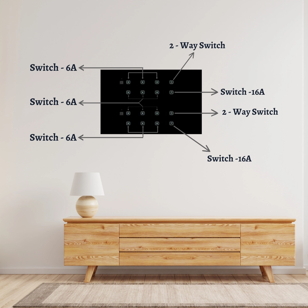 12 module smart touch 16 switch board automation india
